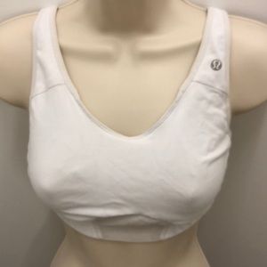 White/Black/Blush Lululemon Sports Bra
